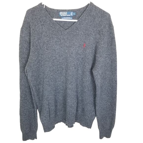 Vintage Polo Ralph Lauren Mens Lambswool Sweater Size L Preppy Old Money Classic - Picture 1 of 6